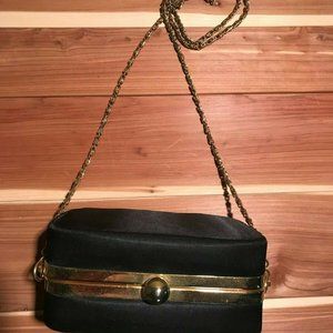 Elegant Black Silk Evening Bag